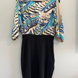 Colorful Abstract Print Dress